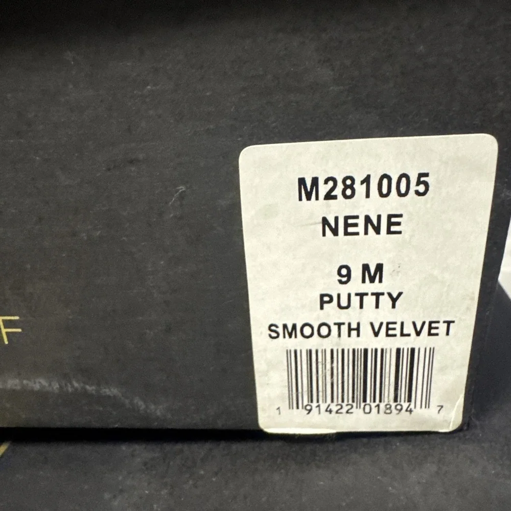 Rebecca Minkoff  NENE Putty Gray‎ Taupe Smooth Velvet Slip On Loafers Size 9